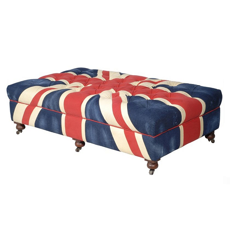 Пуф Poof Union Jack velvet Красный Белый Синий Пуф Poof Union Jack velvet Красный Белый Синий в Тюмени | Loft Concept