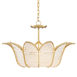 Люстра в форме тюльпана с лепестками из прозрачных стеклянных бусин Hanging Flowers варинант исполнения - 2 | Loft Concept в Тюмени