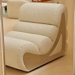 Кресло мягкое без подлкотников White Sheepskin Armchair варинант исполнения - 1 | Loft Concept в Тюмени