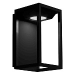 Уличный настенный светильник прямоугольной формы черного цвета Geometric Glow варинант исполнения - 1 | Loft Concept в Тюмени