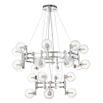 Люстра подвесная с двумя ярусами и 24-ю рельефными прозрачными плафонами из стекла Perforated Glass Bubbles варинант исполнения - 2 | Loft Concept в Тюмени