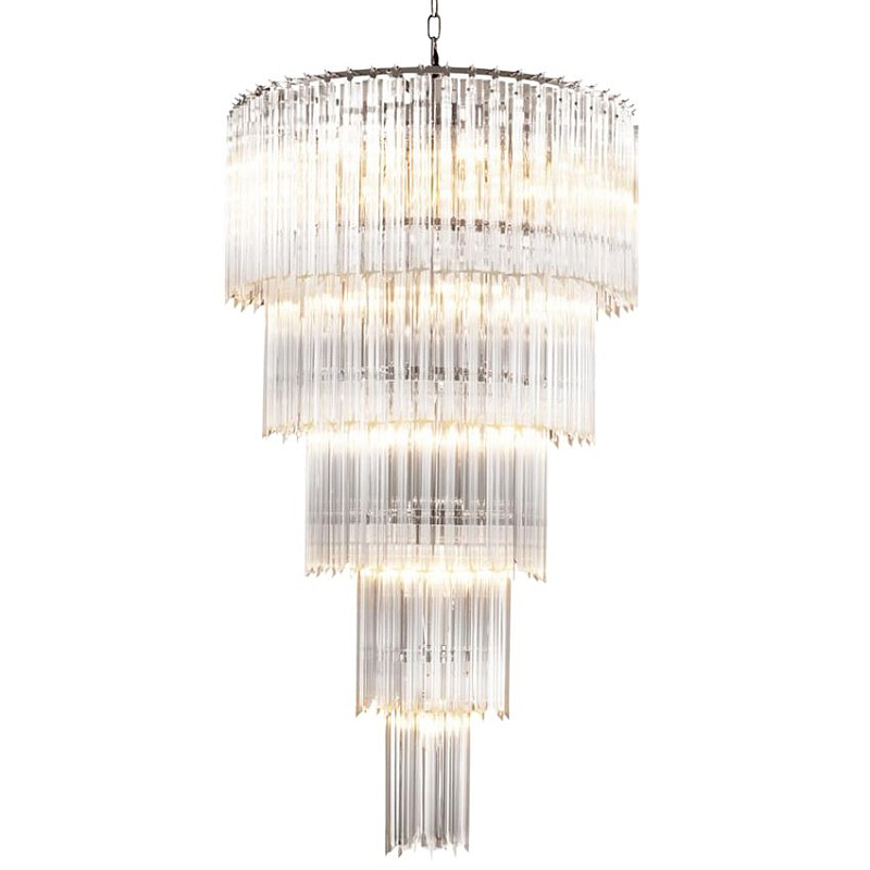 Люстра Chandelier Alpina L Никель Прозрачный (Transparent) Люстра Chandelier Alpina L Никель Прозрачный (Transparent) в Тюмени | Loft Concept