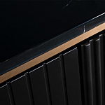 Комод черный округлой формы с рельефным фасадом Black Cut варинант исполнения - 4 | Loft Concept в Тюмени