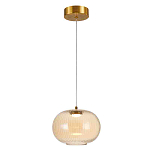 Подвесной светильник с янтарным рифленым стеклянным плафоном Ferm Living варинант исполнения - 1 | Loft Concept в Тюмени