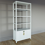 Стеллаж со стеклянными полками Elsa Dreams White варинант исполнения - 1 | Loft Concept в Тюмени