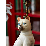 Подсвечник в виде кошки из фарфора с бронзовыми элементами Paradise Cat варинант исполнения - 8 | Loft Concept в Тюмени