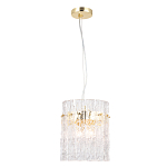 Подвесной светильник цилиндрической формы с текстурными стеклянными элементами Textured Glass Chandelier варинант исполнения - 3 | Loft Concept в Тюмени