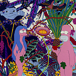 Мебельная ткань Велюр Simpsons in Paradise Т4-88 варинант исполнения - 4 | Loft Concept в Тюмени