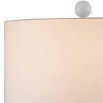 Настольная лампа белая с тканевым абажуром в форме цилиндра Morphing варинант исполнения - 2 | Loft Concept в Тюмени