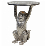 Столик с подстольем в виде обезьянки Bombay Nickel варинант исполнения - 1 | Loft Concept в Тюмени