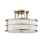 Потолочный светильник с белым матовым абажуром в металлическом каркасе Feiss варинант исполнения - 1 | Loft Concept в Тюмени