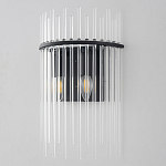 Бра со стеклянными прозрачными трубками и черным металлическим каркасом Nembus варинант исполнения - 3 | Loft Concept в Тюмени