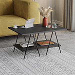 Стол журнальный с прямоугольной столешницей и полкой цвета антрацит ESSEL ANTHRACITE варинант исполнения - 2 | Loft Concept в Тюмени