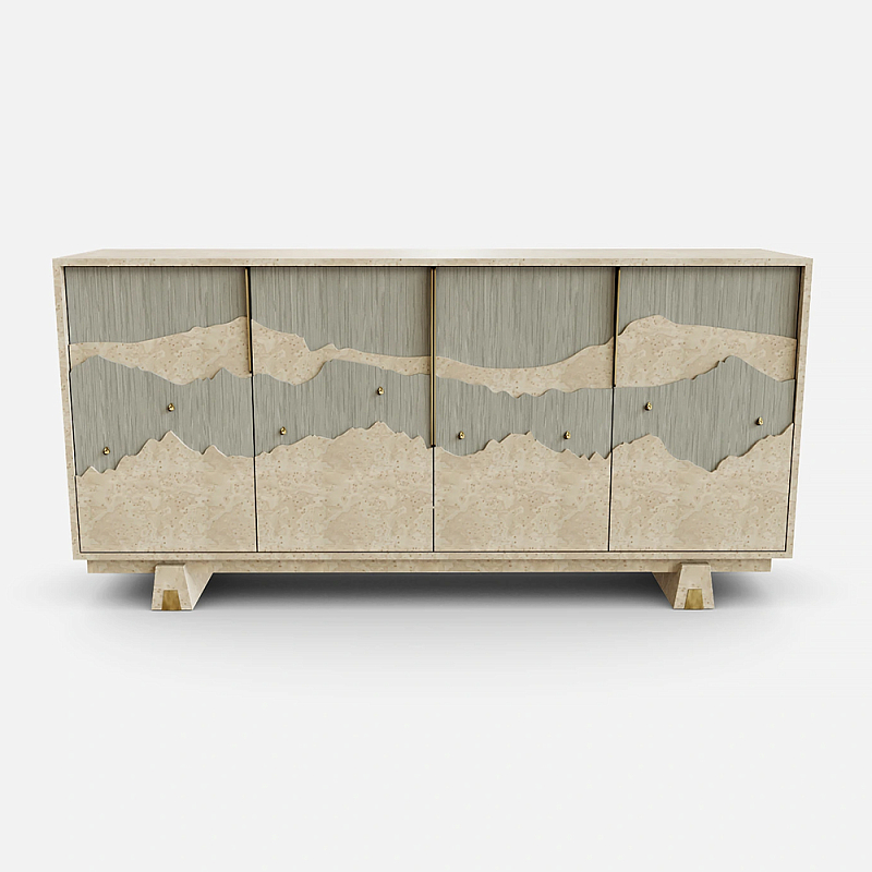 Буфет Okinawa Taupe Large Бежевый Серый Золотой в Тюмени | Loft Concept 