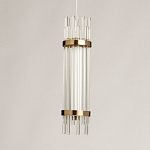 Подвесной светильник с цилиндрическим плафоном из прозрачных стеклянных трубок Nembus варинант исполнения - 3 | Loft Concept в Тюмени