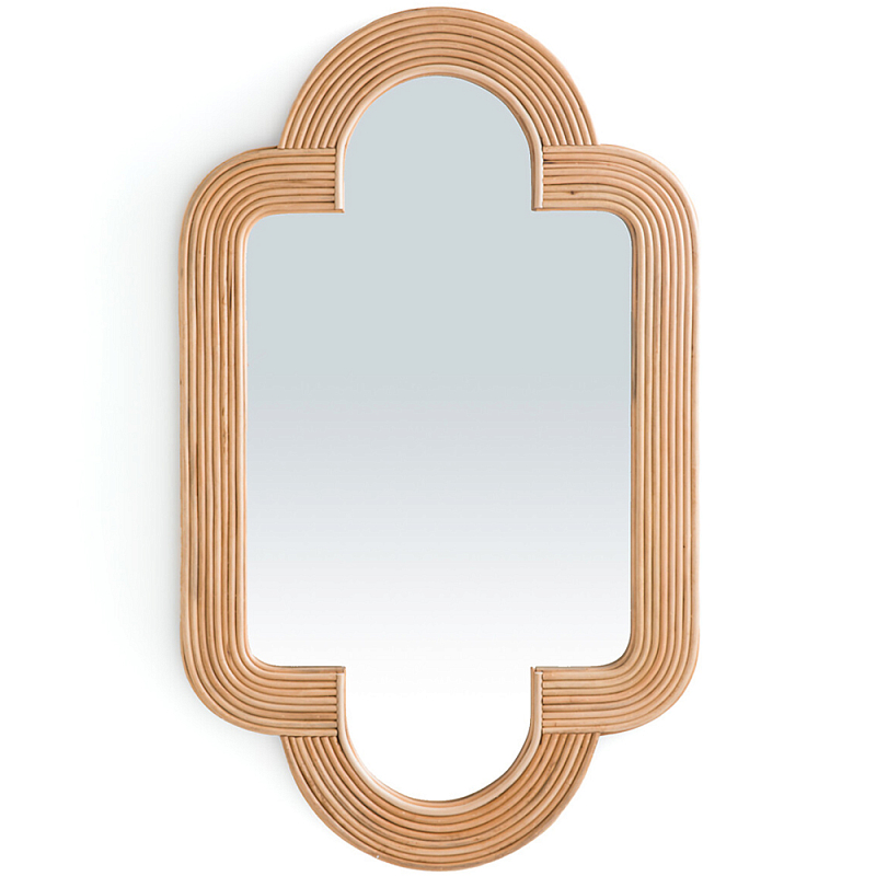 Зеркало Wicrer Furniture с каркасом из ротанга Бежевый Зеркало Wicrer Furniture с каркасом из ротанга Бежевый в Тюмени | Loft Concept