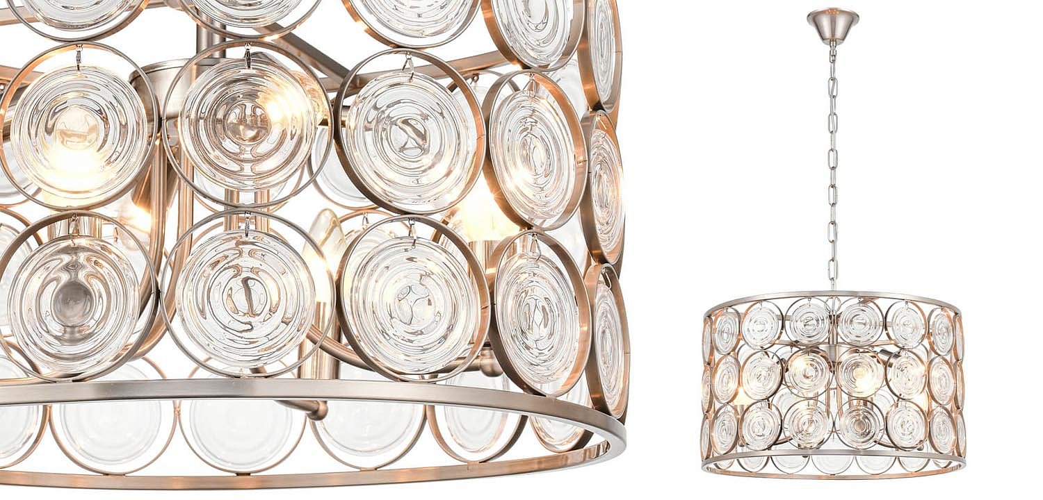 Люстра Edalina Chandelier nickel satin 50 Люстра Edalina Chandelier nickel satin 50 - Loft-Concept в Тюмени