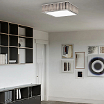 Потолочный светильник квадратный с гофрированным абажуром цвета графит Millennium варинант исполнения - 3 | Loft Concept в Тюмени