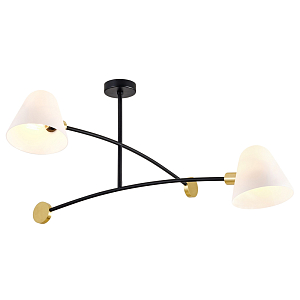 Люстра с двумя белыми матовыми плафонами Wind Bells