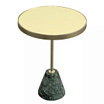 Кофейный столик с круглой зеркальной столешницей и мраморным основанием Stable Base варинант исполнения - 1 | Loft Concept в Тюмени