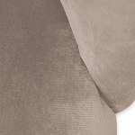 Барный стул со спинкой и металлической подставкой на 4-х деревянных ножках Бежевый Велюр Vendramin Chair варинант исполнения - 4 | Loft Concept в Тюмени