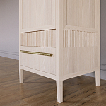 Узкий Шкаф Primo с 2 выдвижными ящиками Светлый дуб варинант исполнения - 4 | Loft Concept в Тюмени