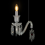 Подвесной светильник стеклянный в виде канделябра Curved Glass Chandelier варинант исполнения - 6 | Loft Concept в Тюмени