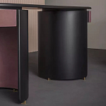 Дизайнерский письменный стол овальной формы с 2-мя выдвижными ящиками по бокам Parsec варинант исполнения - 2 | Loft Concept в Тюмени