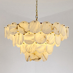 Люстра подвесная четырехъярусная с подвесками в форме дисков Cryptocrystalline Stone варинант исполнения - 6 | Loft Concept в Тюмени