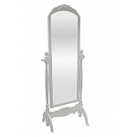 Зеркало напольное белое из массива бука с легкими потертостями White Provence варинант исполнения - 1 | Loft Concept в Тюмени