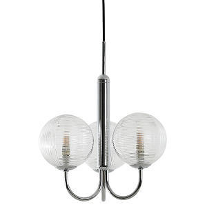 Современная люстра Perforated Glass 3 лампы Хром