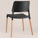 Пластиковый стул на ножках из массива бука Ferret Black 4 шт варинант исполнения - 5 | Loft Concept в Тюмени
