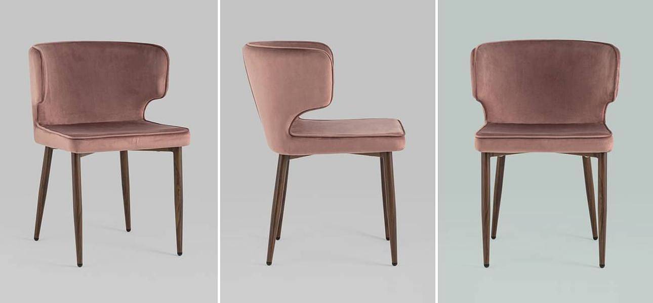Стул Mateo Chair Пыльнно-Розовый Велюр Стул Mateo Chair Пыльнно-Розовый Велюр - Loft-Concept в Тюмени