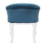 Кресло низкое в стиле прованс Louis French Armchair white and blue velour варинант исполнения - 2 | Loft Concept в Тюмени