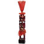 Деревянная декоративная статуэтка Asmat Red Straw Headdress Statuette Red варинант исполнения - 1 | Loft Concept в Тюмени