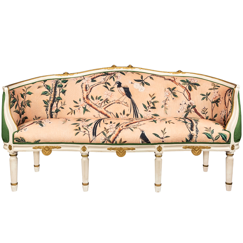 Диван Beige and Green Chinoiserie Sofa Бежевый Зеленый в Тюмени | Loft Concept 