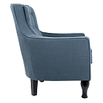 Кресло с мягкой обивкой из льна на 4-х ножках из массива березы Scarlett Armchair blue варинант исполнения - 1 | Loft Concept в Тюмени