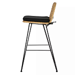 Стул барный с ротанговым плетением Half Bar Chair with Wicker без подлокотников варинант исполнения - 2 | Loft Concept в Тюмени