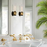 Бра для ванных комнат с прозрачным стеклянным плафоном в форме цилиндра Hinkley варинант исполнения - 17 | Loft Concept в Тюмени