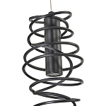 Подвесной светильник светодиодный из металла со спиральным декоративным элементом черный Metal Spiral варинант исполнения - 4 | Loft Concept в Тюмени