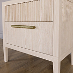 Прикроватная Тумбочка Primo с двумя ящиками Светлый дуб варинант исполнения - 3 | Loft Concept в Тюмени