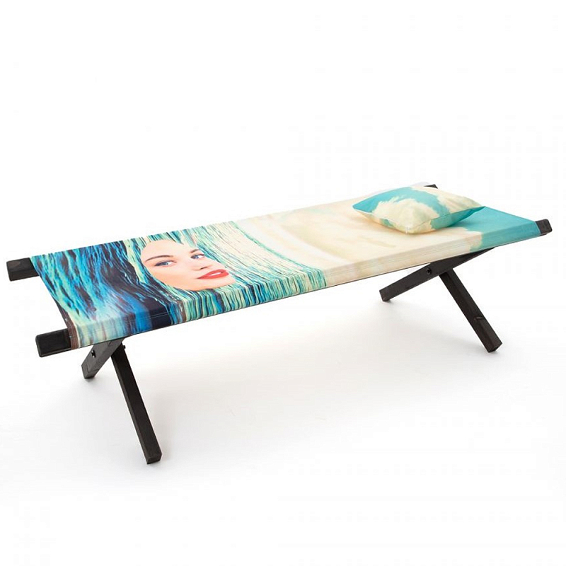 Шезлонг Seletti Poolbed Seagirl Черный Голубой в Тюмени | Loft Concept 