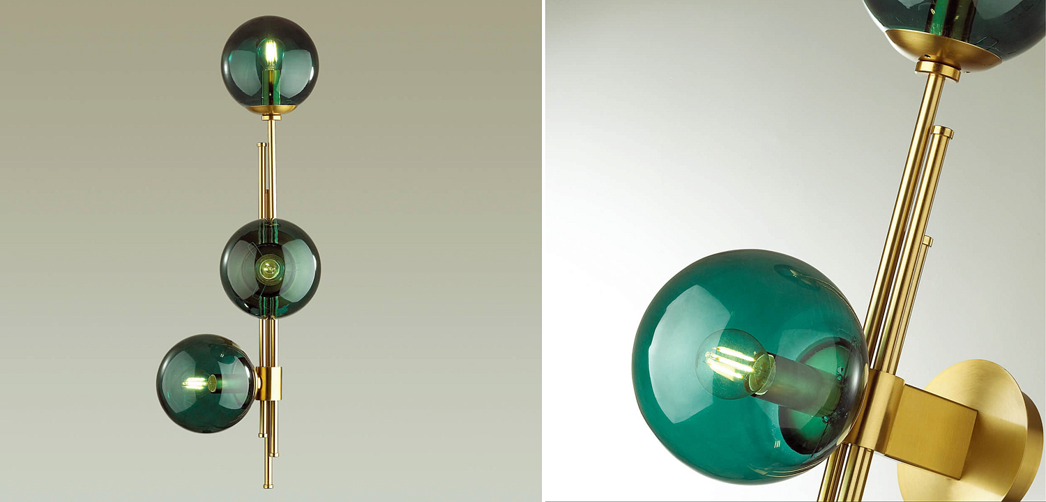 Бра TRILOGY WALL SCONCE Turquoise glass 70 Бра TRILOGY WALL SCONCE Turquoise glass 70 - Loft-Concept в Тюмени