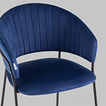Стул в велюре синего цвета Horizon варинант исполнения - 7 | Loft Concept в Тюмени