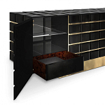 Дизайнерский комод в сочетании черного и золотого цвета Nubian варинант исполнения - 2 | Loft Concept в Тюмени