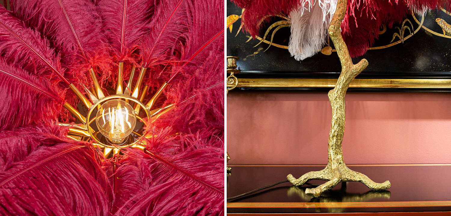 Настольная Лампа Розовые перья GRAND TOUR Mini Feather Lamp Настольная Лампа Розовые перья GRAND TOUR Mini Feather Lamp - Loft-Concept в Тюмени