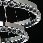 Люстра с тремя кольцами цвета хром и прозрачными хрустальными шарами по периметру Sacramento Transparent Balls Chandelier варинант исполнения - 7 | Loft Concept в Тюмени