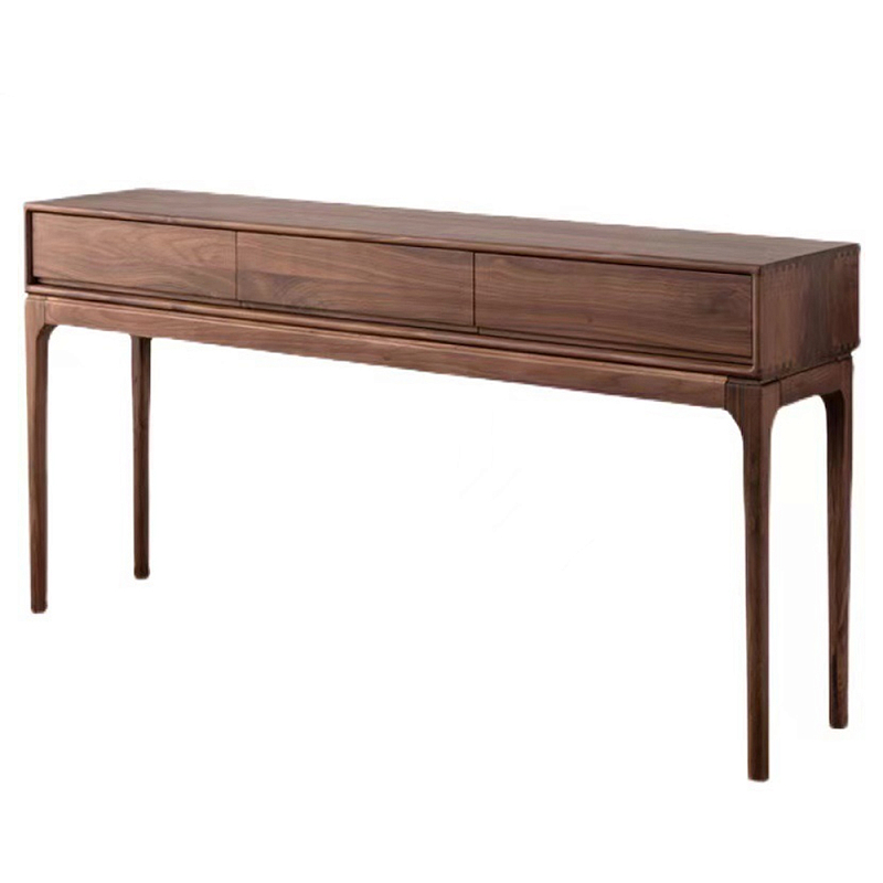 Консоль деревянная прямоугольная с 3-мя ящиками Moon Walnut Furniture Орех Консоль деревянная прямоугольная с 3-мя ящиками Moon Walnut Furniture Орех в Тюмени | Loft Concept