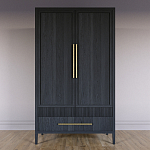 Шкаф платяной Primo с выдвижными ящиками шпон Светлый дуб варинант исполнения - 2 | Loft Concept в Тюмени