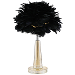 Настольная лампа с перьями Plumage Black Table Lamp варинант исполнения - 1 | Loft Concept в Тюмени